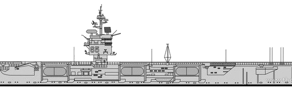 Авианосец USS CVN-65 Enterprise [Aircraft Carrier] (1965) - чертежи, габариты, рисунки
